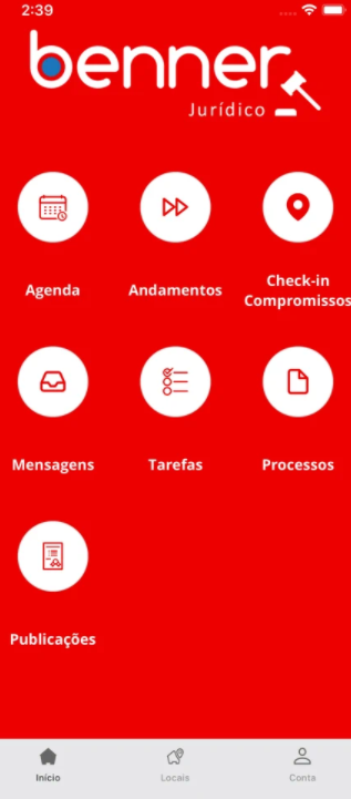 screenshot of Benner Juridico